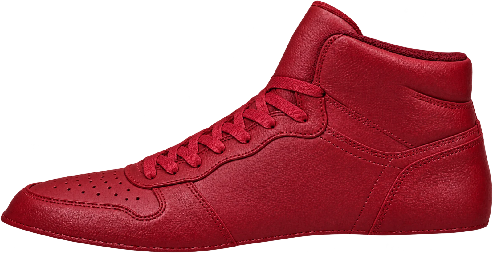 The full-grain leather upper with a perforated toe