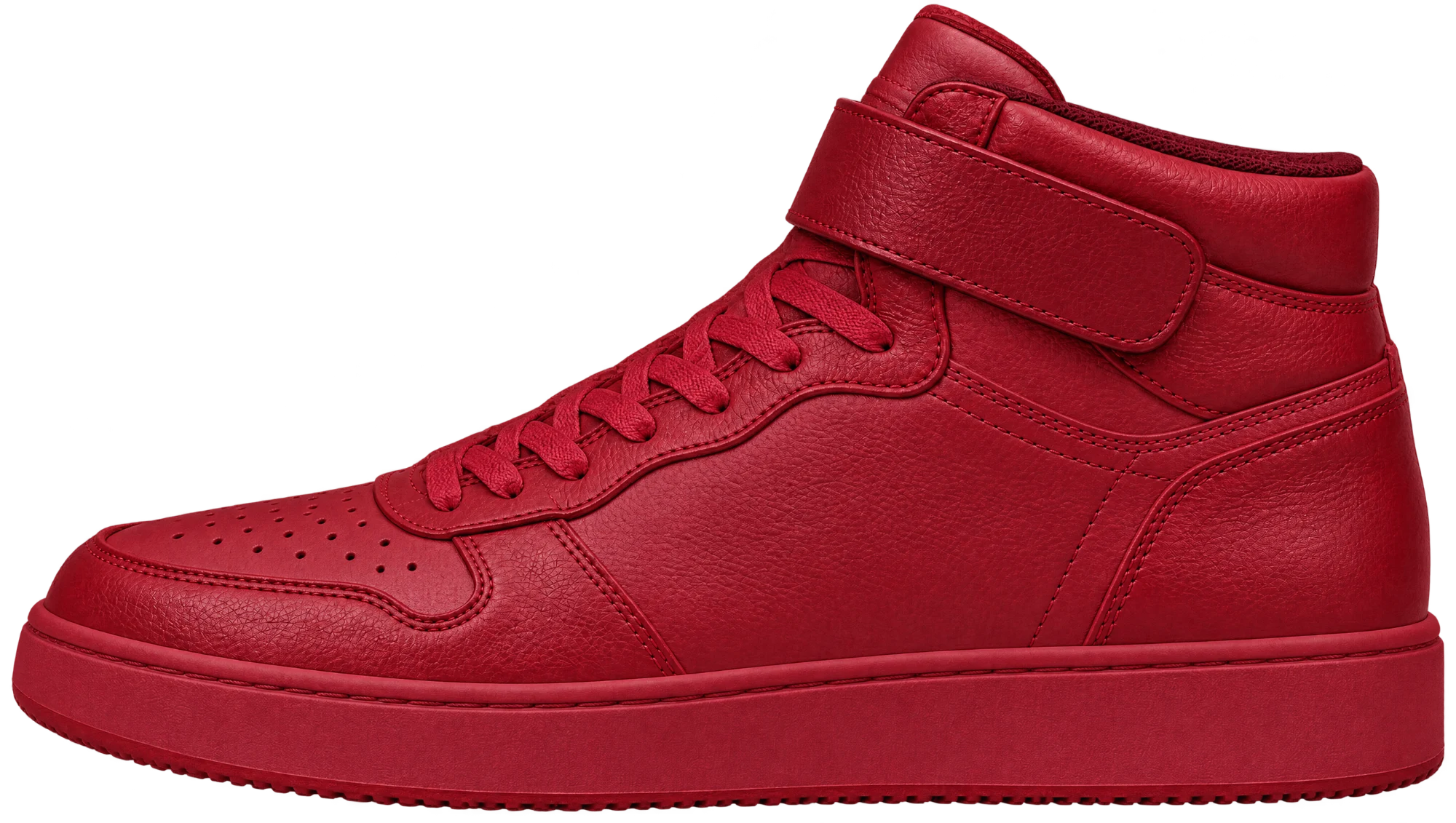 The Volta One Mid in tonal crimson, side view